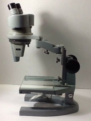 Vintage American Optcial Spencer Stereo Microscope w/ 2 Eyepieces,  3 Objectives 5