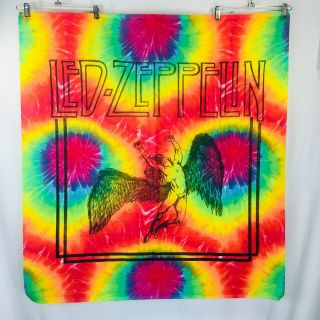 Led Zeppelin Vintage Tye Dye Swan Song Icarus Tapestry Wall Hanging 40 " X 44 "