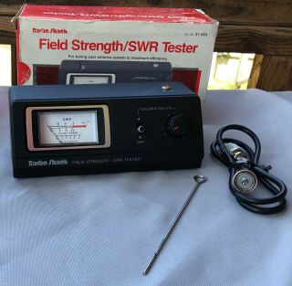 Vintage Radio Shack Cb Ham Radio Field Strength Swr Meter 21 - 523