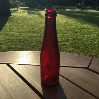 Anchorglass Ruby Red Schlitz Vintage Beer Bottle 1950’s Limited Edition⚓️hocking