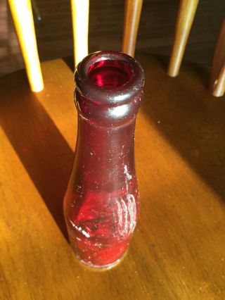 Anchorglass Ruby Red Schlitz Vintage Beer Bottle 1950’s Limited Edition⚓️Hocking 6