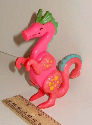 Vintage Fisher Price Little People 993 Castle Pink Dragon Horns Ears Intact
