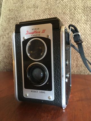 Vintage KODAK DUAFLEX III FLASH OUTFIT Camera,  Flash Attachment & Box - 3