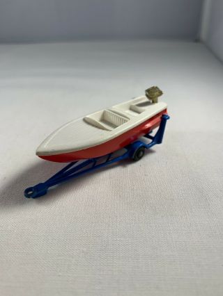 Old Vintage Lesney Matchbox 48 Sports Boat & Trailer