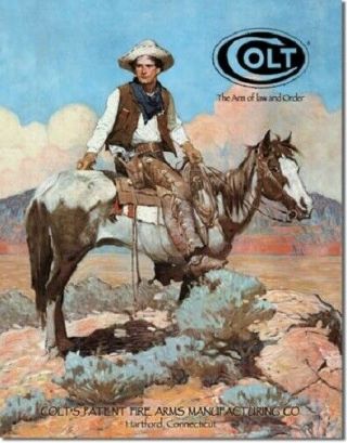 Colt Revolvers Metal Sign/poster - Tex And Patches