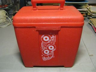 Vintage 45 Plastic Case,  Vinyl Storage Box,  Lustro Ware With Handle Red