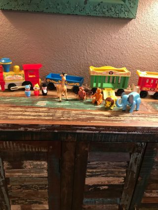 Vintage 1973 Fisher Price Little People Circus Train 991 With Animals & Figures