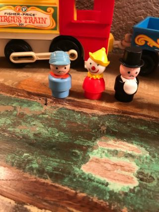 Vintage 1973 Fisher Price Little People Circus Train 991 With Animals & Figures 2