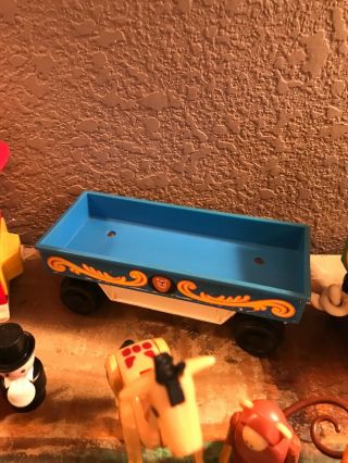 Vintage 1973 Fisher Price Little People Circus Train 991 With Animals & Figures 5