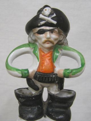 Vintage Porcelain Pirate Figural Toothbrush Holder Made in Japan 1940s - 1950s 5
