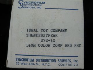 Vtg 16mm Ideal Toy Film Commercial - Thunder Streak Hydrofoil