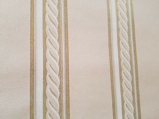 Retro Vintage Wallpaper Gold Striped LOVELY (2) Rolls plus extra 50 ' s Crafts 2