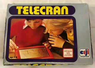 Vintage Etch - A - Sketch Telecran French Edition 60 ' s Rare Boxed 2