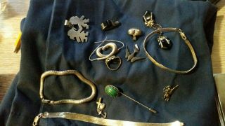 Large Vintage Sterling Jewelry 75 Grams Wear Or Scrap Or Not Scrap All Marked