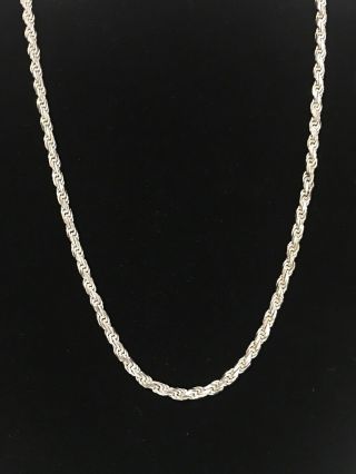 Italy 925 Sterling Silver - Vintage Rope Chain Link 18 " Necklace 20g