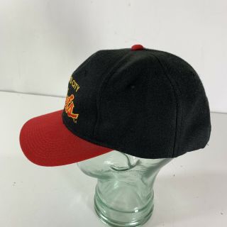 Vintage Kansas City Chiefs NFL Sports Specialties Script Snapback Hat Black Red 4