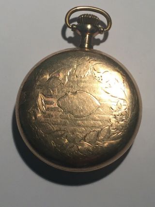 VINTAGE RARE OLD ILLINOIS POCKET WATCH 17 JEWEL 20 YEAR WATCH CAN ' T WIND 2