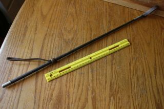 The Eegee Whip Riding Crop Brown Leather Vintage Equestrian Horse Riding 25.  5 "