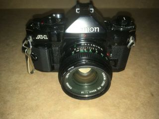 Vintage Canon A - 1 Film Camera W/ Canon Fd 50mm 1:1.  8 Lens