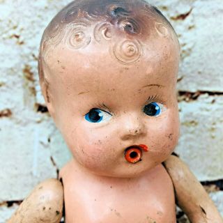 Vintage Composite Doll Drink & Wet Doll Creepy Chippy Body