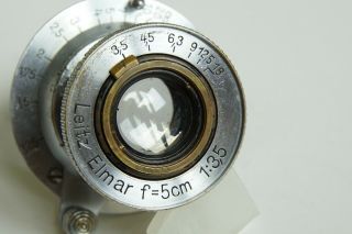 Leitz Elmar f=5cm 1:3,  5 (3.  5/50,  50mm) Lens Optics Leica L39 / M39 Screw Mount 2