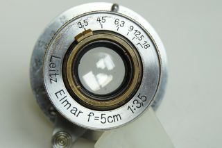 Leitz Elmar f=5cm 1:3,  5 (3.  5/50,  50mm) Lens Optics Leica L39 / M39 Screw Mount 3
