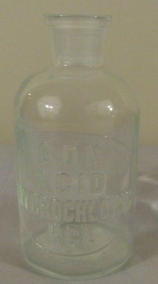 Vintage Wheaton Con Acid Hydrochloric Hcl Bottle