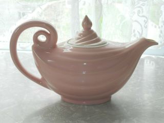 Vtg Art Deco Hall China Aladdin Genie Pink Teapot Usa