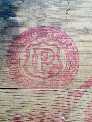 VINTAGE Peter Hand Brewery Chicago BEER WOODEN CRATE - RARE One Of A Kind 2