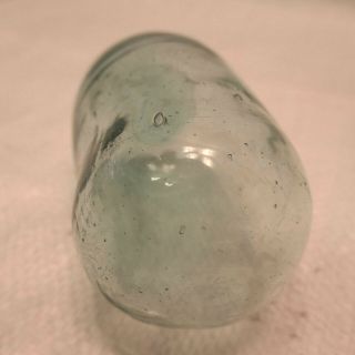 Vintage Japanese Glass SAUSAGE ROLLER FLOAT DENTED 3.  5 