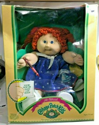 Vintage 1983/84 Cabbage Patch Kids Doll The Official Red Hair,  Blue Eyes