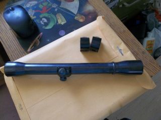 vintage Weaver brand rifle scope K 4 with weaver mounting rings 6
