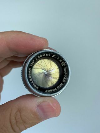 Wollensak 38mm f1.  9 Raptar Vintage Camera Lens Cell Angenieux 10
