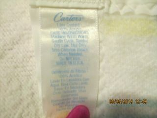 Vintage Carters Pastel Plaid Baby Blanket Acrylic Nylon Trim MADE IS USA 3