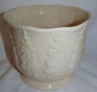 Brush Mccoy Pottery 1 Gallon White Planter Vintage 176 - 8 7 " Tall