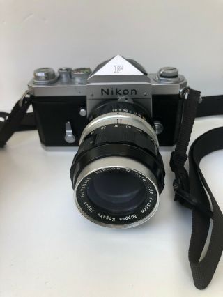 Vintage Nikon F Camera.  Low Serial No.  Nikkor Q Lens