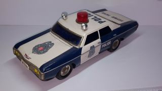 Vintage Japan 1969 Highway Patrol Police Car Tin Toy