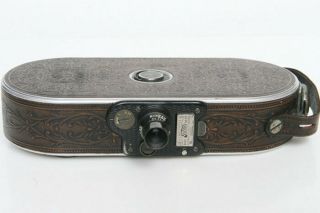 Antique B&H Filmo 75 movie camera 16mm film with tooled leather w/ case 10