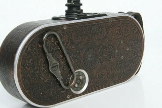 Antique B&h Filmo 75 Movie Camera 16mm Film With Tooled Leather W/ Case