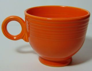 Old Vtg 1936 Red Orange Radioactive Fiesta Tea Coffee Cup Geiger Counter Reading