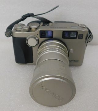 Vtg Contax G2 35mm Film Rangefinder Camera Zeiss Sonor 2,  8/90 Lens