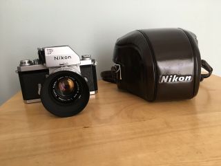 Nikon F 35mm Film Camera With 2 Telephoto Lenses