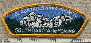 Vtg Black Hills Council Boy Scout Shoulder Strip Patch Csp South Dakota Wyoming