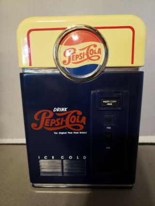 Vintage Pepsi Vending Machine Plastic Radio