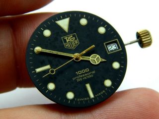 Vintage Tag Heuer Professional 1000 200m Dive Watch Movement Dial Hand Crown