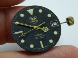 Vintage TAG Heuer Professional 1000 200M dive watch movement dial hand crown 5