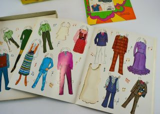 1970 PARTRIDGE FAMILY PAPER DOLL SET DAVID CASSIDY TOY VINTAGE PLAY GAME 4