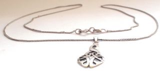 925 Sterling Silver Necklace Celtic Irish Design Pendant 46cm Vintage Retro 4