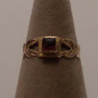 Vintage Ostby Barton 10k Gold Baby Ring Signed Hallmarked
