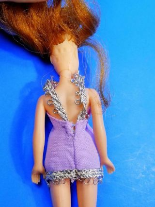 Topper Dawn Glori Doll w/Purple Dress Vintage 1970 ' s 8